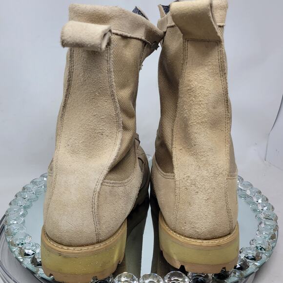 Addison Military Combat Boots Mens Size 11.5 R Tan Suede Goretex Vibram Lace Up - Picture 5 of 10